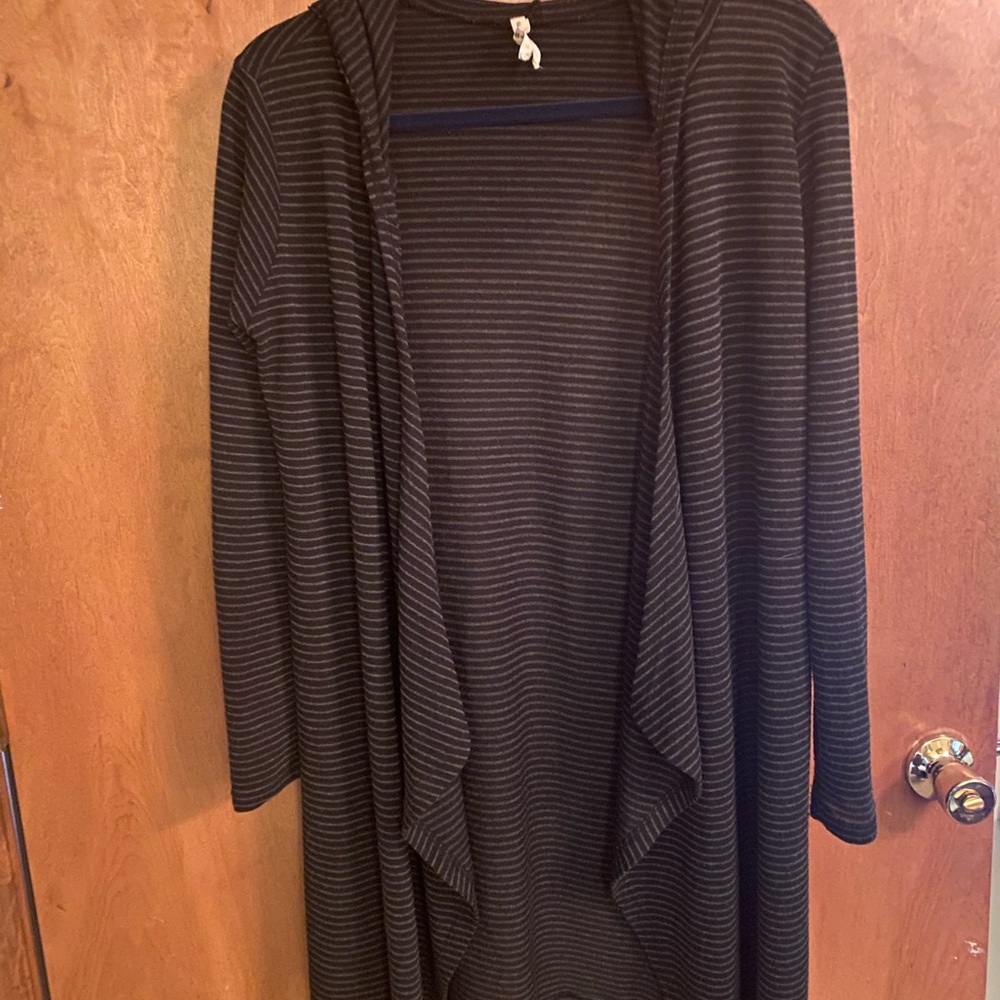 Cascade front hooded cardigan